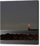 Aberdeen Beach At Night _ Pano 2 Canvas Print
