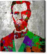 Abraham Lincoln On Silver - Amazing President Canvas Print