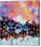Abstract And Minimalist Landscape Painting Canvas Print