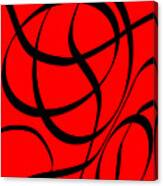 Abstract Design In Red And Black Canvas Print