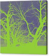 Abstract Green-blue Tree Canvas Print
