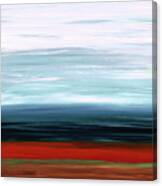 Abstract Landscape - Ruby Lake - Sharon Cummings Canvas Print