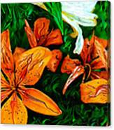 Abstract Lilies Expression Canvas Print