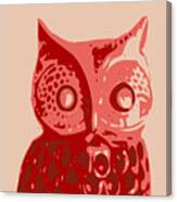 Abstract Owl Contours Glaze Canvas Print