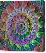 Abstract Pastel Spiral Canvas Print