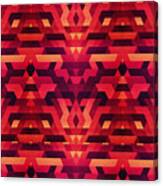 Abstract Red Geometric Triangle Texture Pattern Design Digital Futrure  Hipster  Fashion Canvas Print