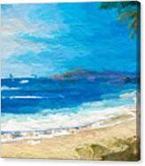 Abstract Tropical Beach Canvas Print