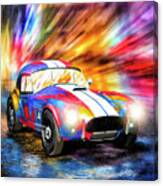 Shelby Cobra Roadster In The Rain Canvas Print