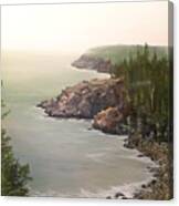 Acadia Maine Morning Mist Canvas Print