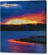 Acadia Maine Sunset Canvas Print