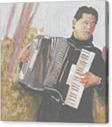 Accordionist Canvas Print