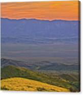 Across The Carrizo Plain At Sunset Canvas Print