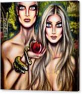 Adam And Eve In The Garden Of Eden Canvas Print