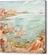 Adriatic Afternoon 1. Triptych Canvas Print