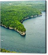 Aerial Image Of  Long Point Cliff Canvas Print