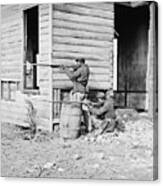 African American Soldiers Aim Canvas Print