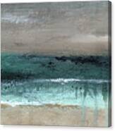 After The Storm 2- Abstract Beach Landscape By Linda Woods Canvas Print