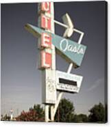 Aged Oasis Motel Route 66 Sign - Tulsa Oklahoma Canvas Print