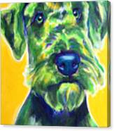 Airedale Terrier - Apple Green Canvas Print