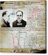 Al Capone Mugshot And Criminal History Canvas Print