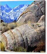 Alabama Hills Boulders And Mt. Whitney Canvas Print