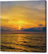 Alabama Sunset - Orange Reflections - Southern Beaches Canvas Print