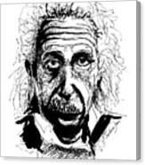 Albert Einstein Drawing Canvas Print