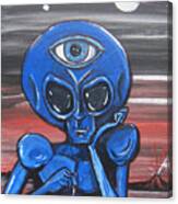 Alien With A Third-eye Canvas Print