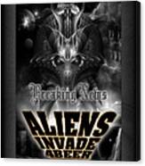 Aliens Invade 4 Beer Galaxy Attack Canvas Print
