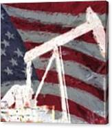 All American Oil Pump Jack Canvas Print