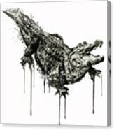 Alligator Black and White Painting by Marian Voicu - Fine Art America