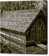 Alpine Boat Hut Canvas Print