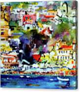 Amalfi Coast Positano Summer Vibrations Canvas Print
