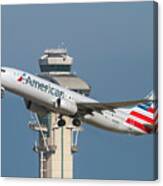 American Airlines Boeing 737-800 Taking Off From Lax Canvas Print