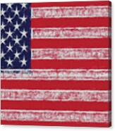 American Flag Smudged Canvas Print
