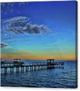 An Evening In Kemah Vibrant Colors Canvas Print