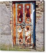 An Old Rusty Door In Katakolon Greece Canvas Print