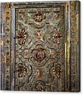 Ancient Ornate Door Of Girona Cathedral Canvas Print