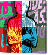 Andy Warhol With Camera - Tribute No. 2 Canvas Print