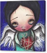 Angel With Heart Canvas Print