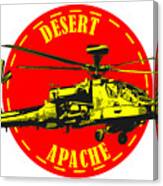 Apache On Desert Canvas Print