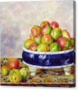 Apples In A Dish Canvas Print