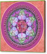 Appreciation Mandala Prayer Canvas Print
