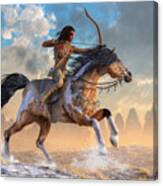 Archer On Horseback Canvas Print