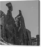 Arches National Park Top Black And White Canvas Print