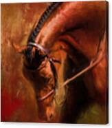 Around The First Turn Equestrian Art Canvas Print