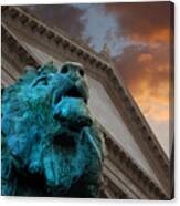 Art And Lions Canvas Print