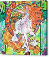 Art Nuevo Unicorn Canvas Print