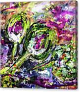Artichoke Abstract Watercolor And Ink Canvas Print