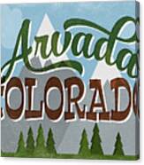 Arvada Colorado Snowy Mountains Canvas Print